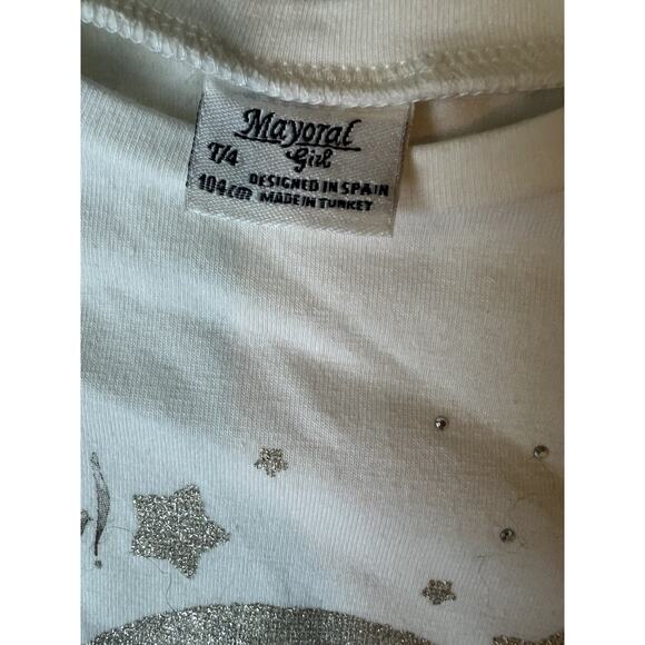 Mayoral Little Ballerina Tulle Detail Long Sleeve Tee - Picture 4 of 5